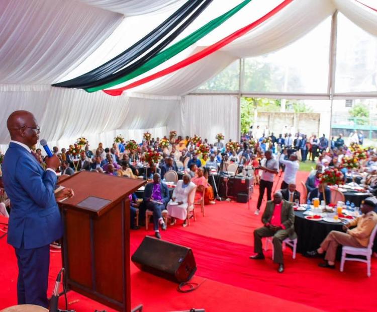 Principal Secretary, Dr. Bonface Makokha at  Brethren to Brethren Prayer Breakfast Forum at PAC University 