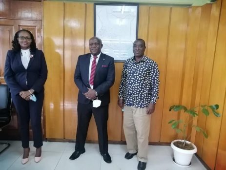 Vice Chairperson ICOAOK, Mr. Chege and Hon. Anne Wanjiku,TransNzoia County Assembly, pay courtesy call on CAS NT&P(30/4/2021)